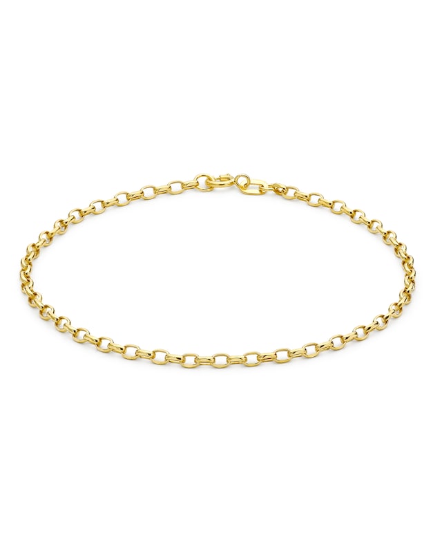 9ct Yellow Gold Hollow Belcher Bracelet