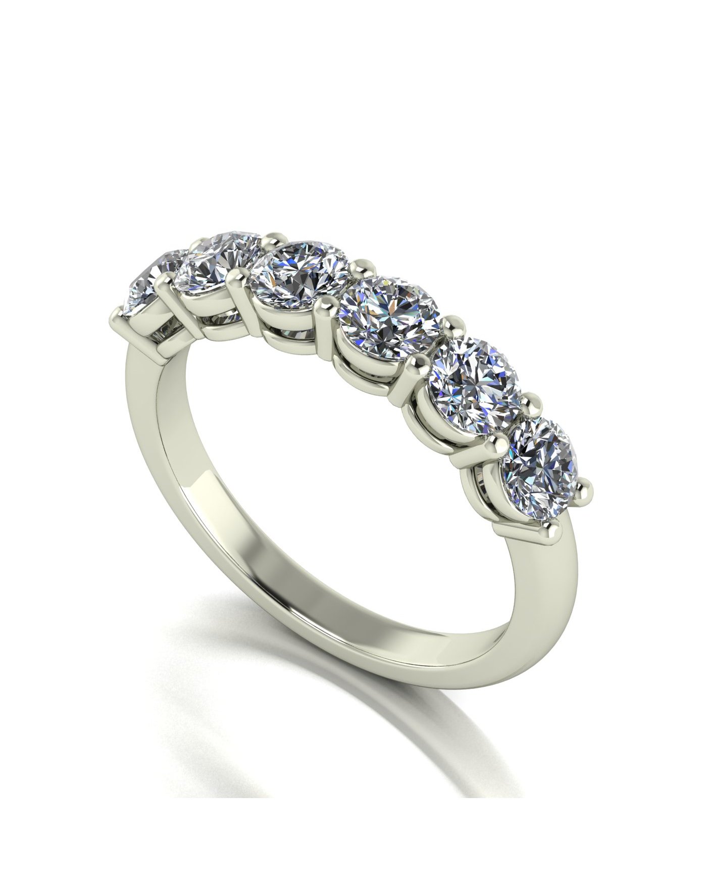 9ct White Gold Moissanite Ring