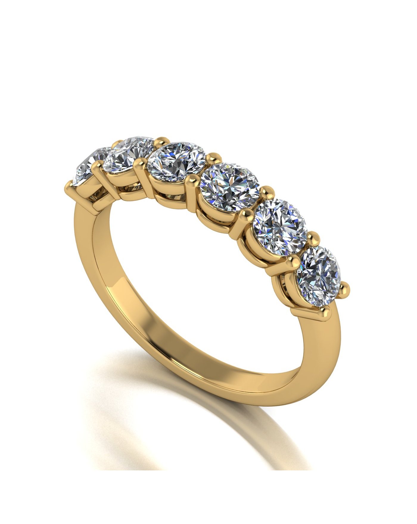 9ct Yellow Gold Moissanite Ring