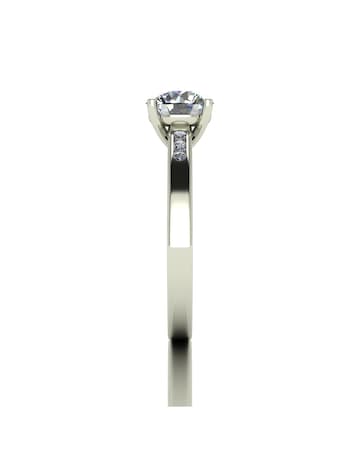 9ct White Gold 1.35ct eq total Moissanite Solitaire Ring