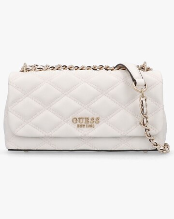 Guess Tamsin Quilted Off White Cross-Body Bag