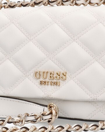 Guess Tamsin Quilted Off White Cross-Body Bag