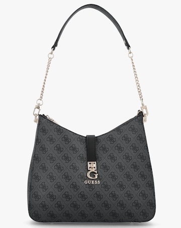 Guess Zamira Coal Logo Hobo Shoulder Bag