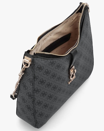 Guess Zamira Coal Logo Hobo Shoulder Bag