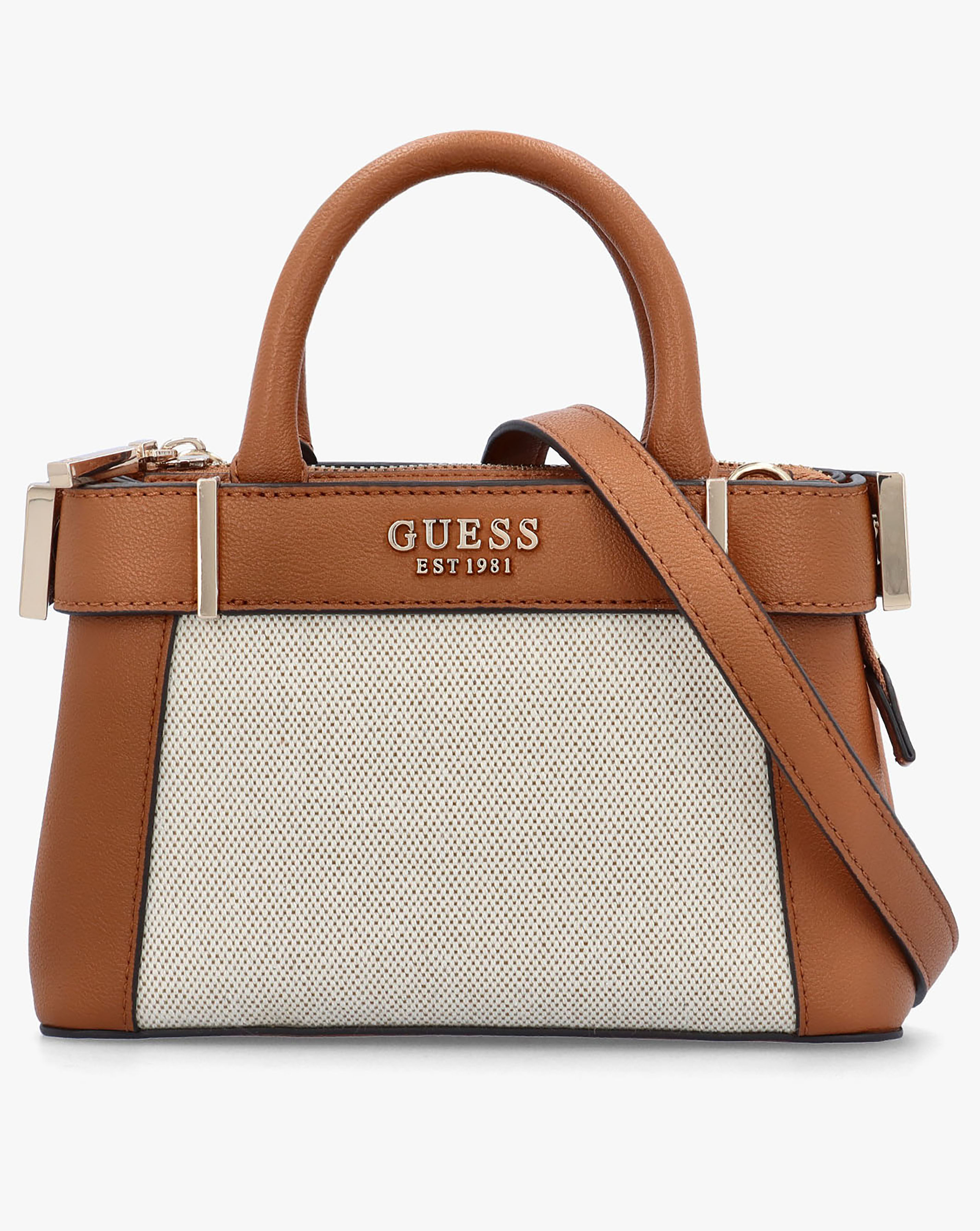 Guess Anadela Mini Cognac Satchel Bag