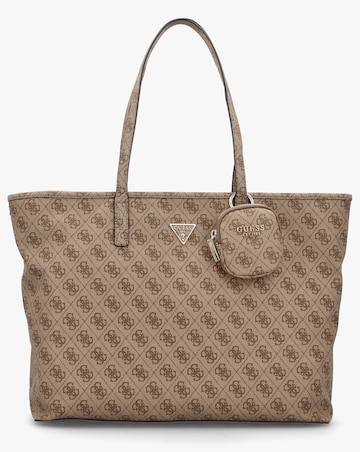 Guess Large Power Play II Latte Tech Tote Bag