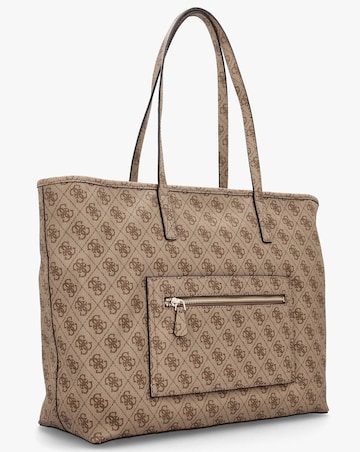 Guess Large Power Play II Latte Tech Tote Bag