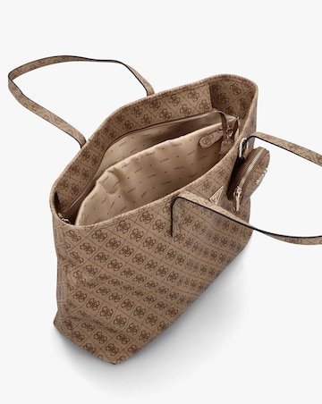 Guess Large Power Play II Latte Tech Tote Bag