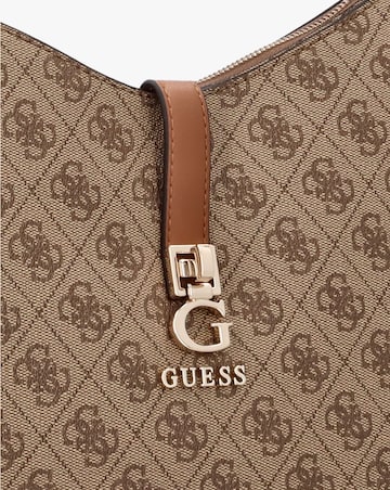 Guess Zamira Latte Logo Hobo Shoulder Bag