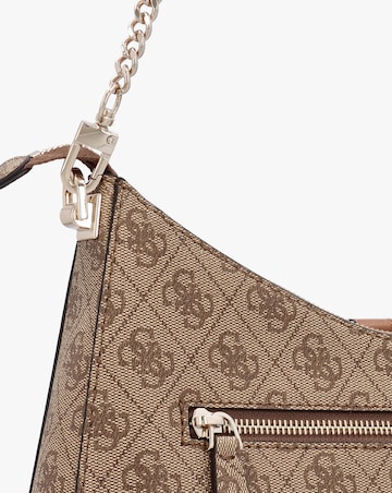 Guess Zamira Latte Logo Hobo Shoulder Bag