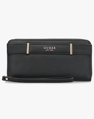 Guess Anadela Large Black Zip Around Purse