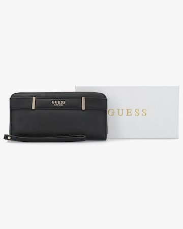 Guess Anadela Large Black Zip Around Purse