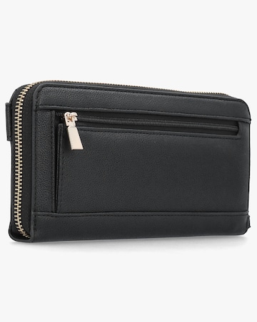 Guess Anadela Large Black Zip Around Purse