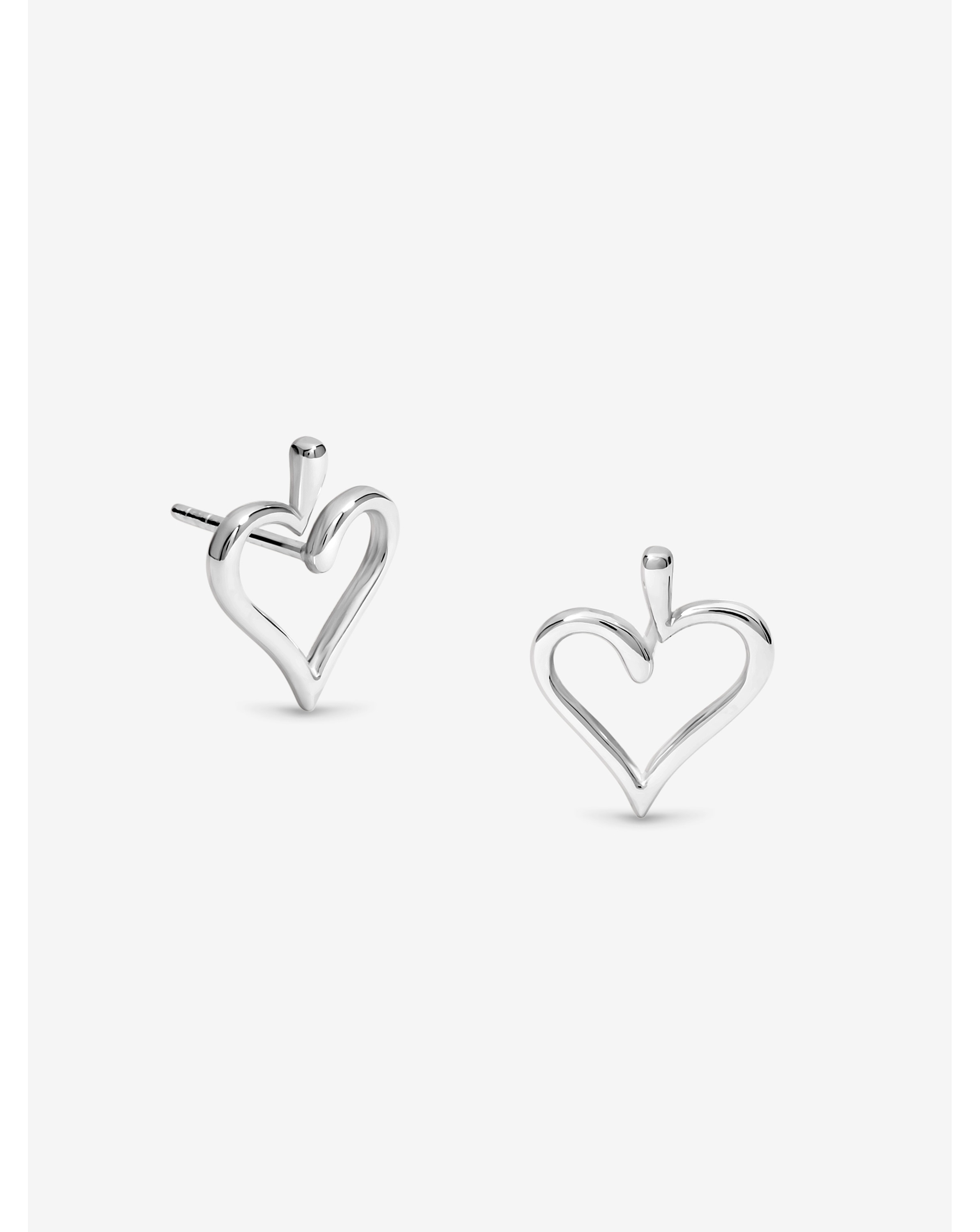 Simply Silver 925 Open Heart Studs
