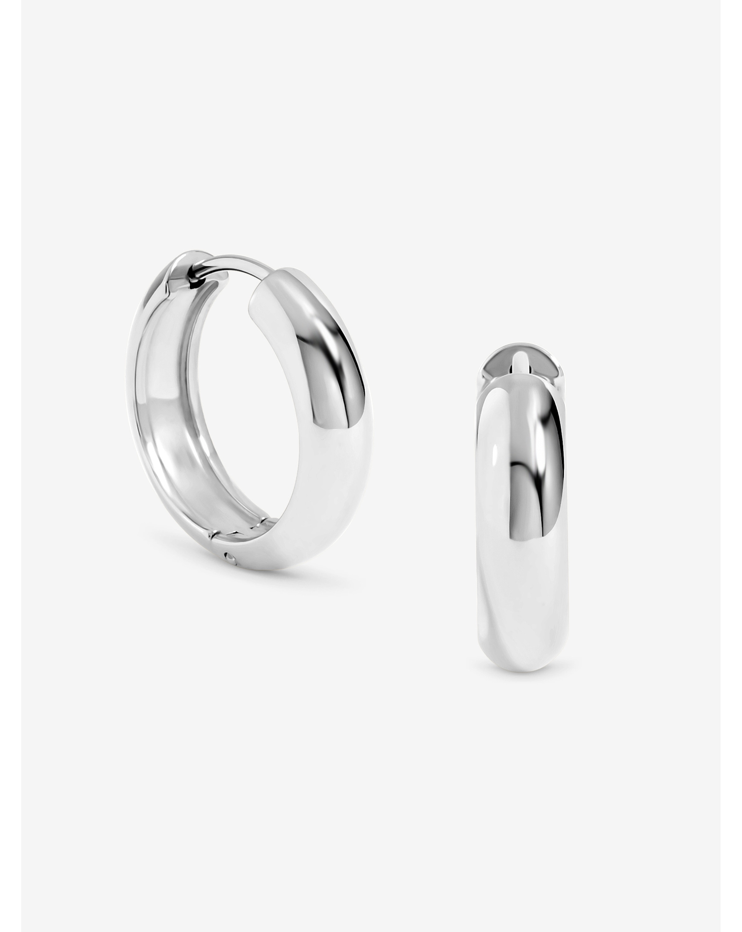 Jon Richard Silver Small Flat Hoops