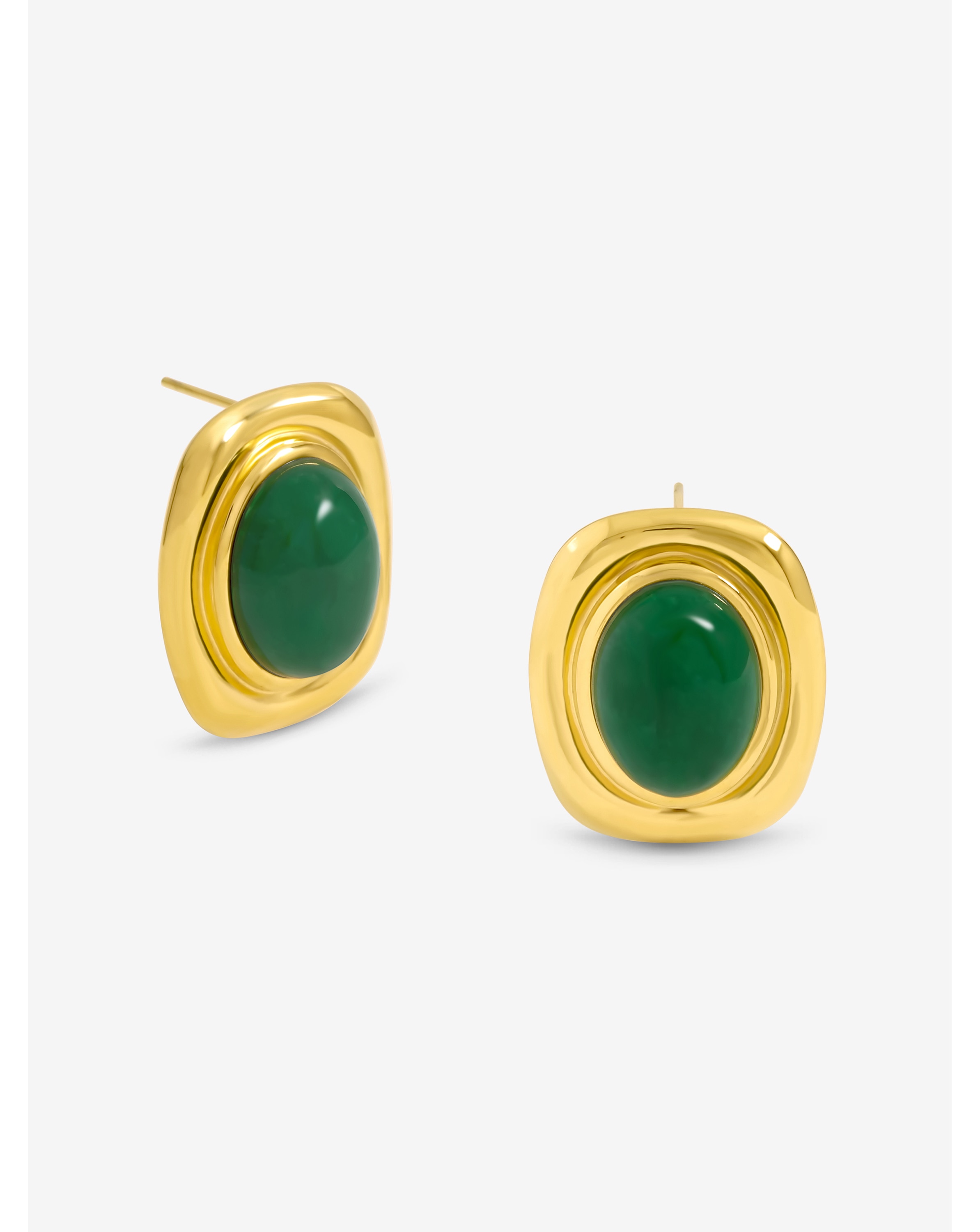 Jon Richard Gold Plated Green Earrings