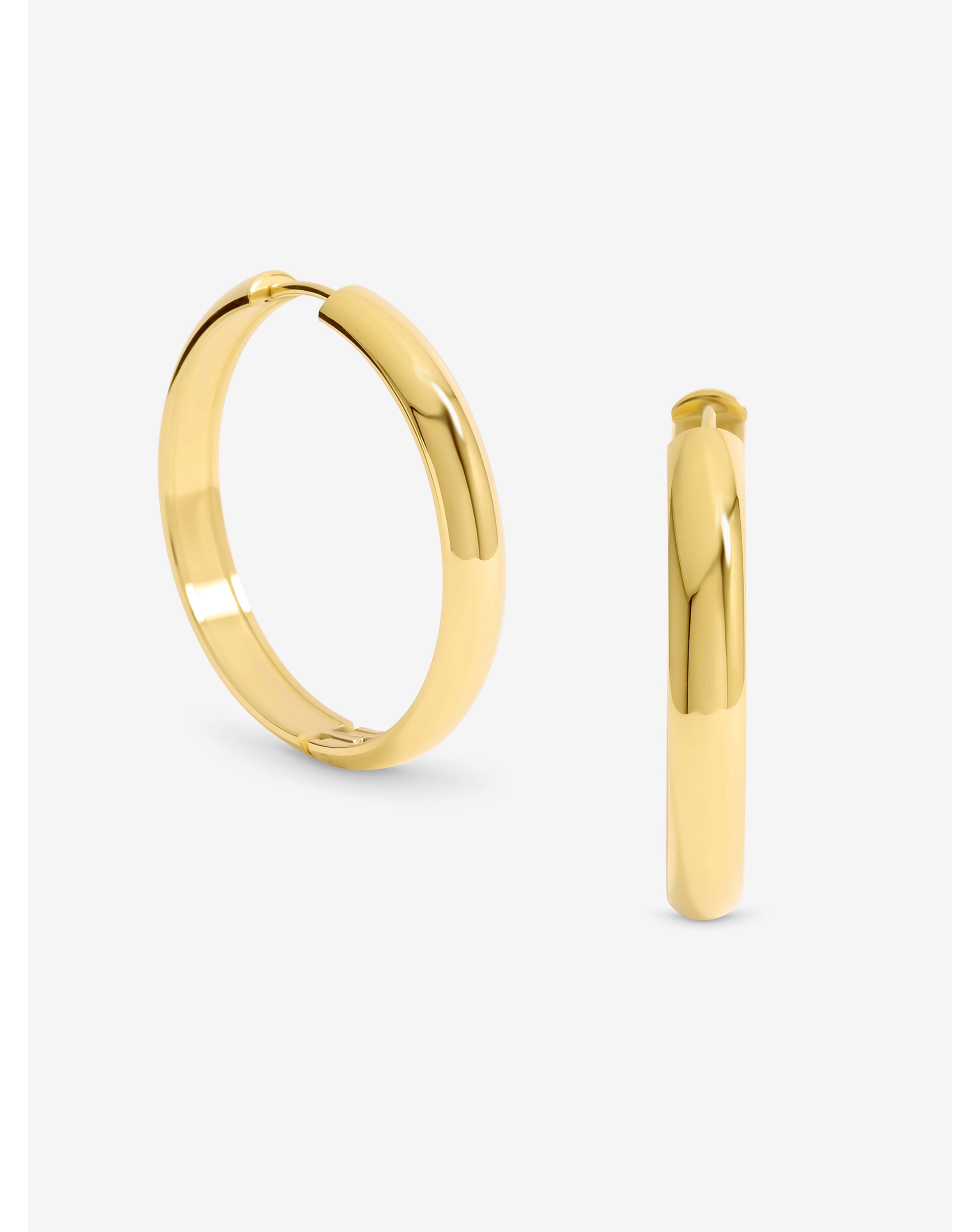 Jon Richard Gold Large Flat Hoops