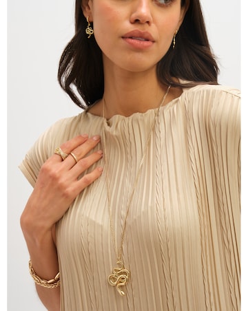 Jon Richard Gold Plated Snake Long Pendant