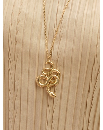 Jon Richard Gold Plated Snake Long Pendant