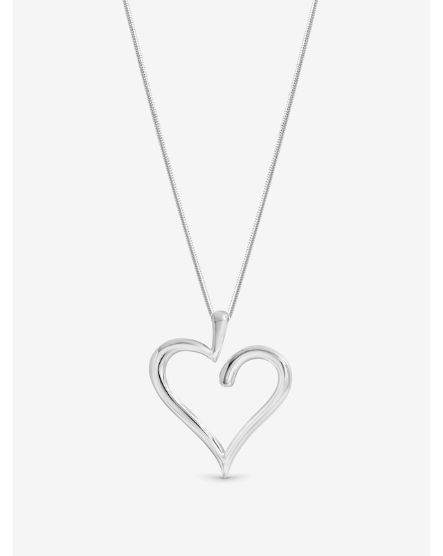 Simply Silver 925 Open Heart Pendant