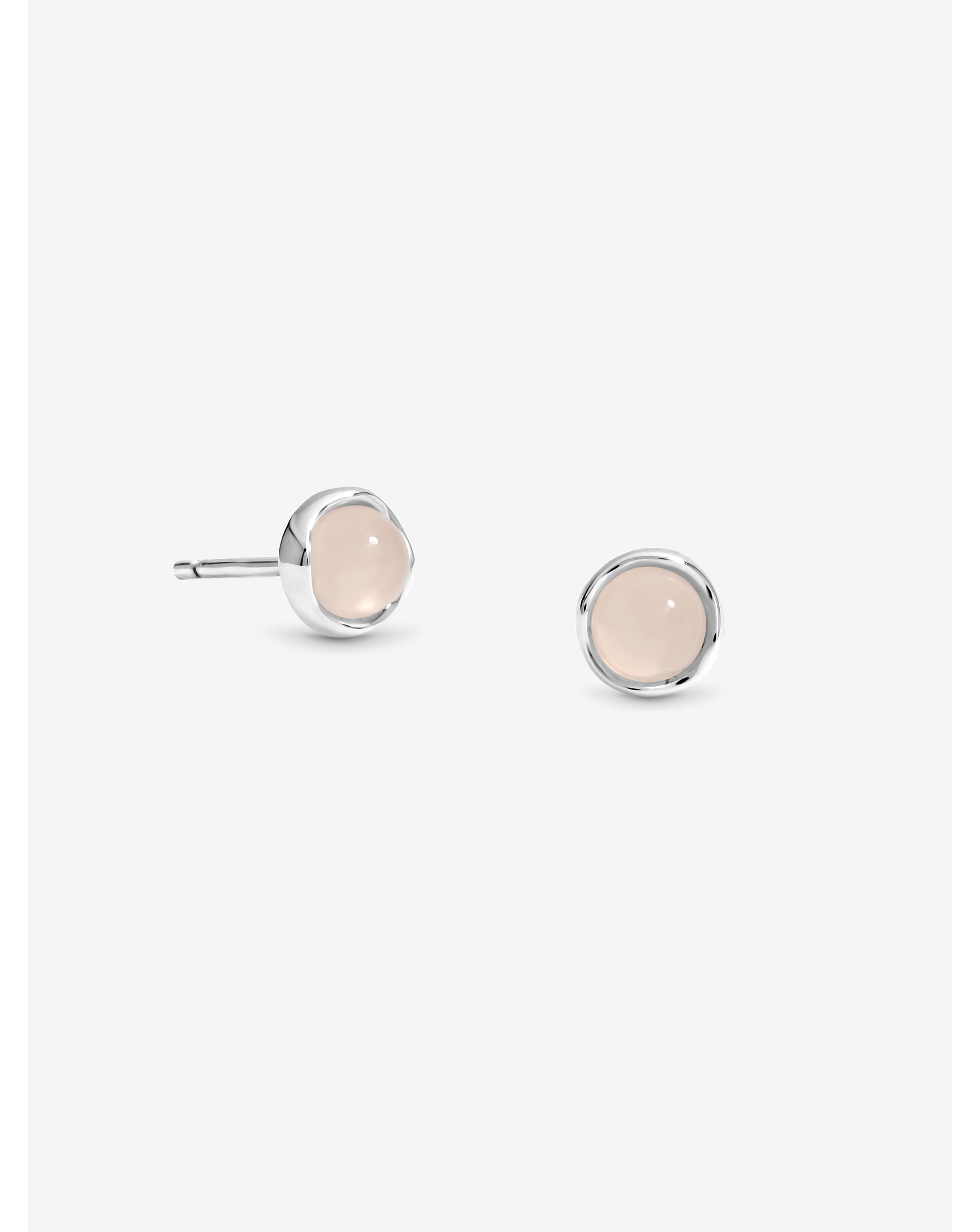 Simply Silver 925 Rose Quartz Studs
