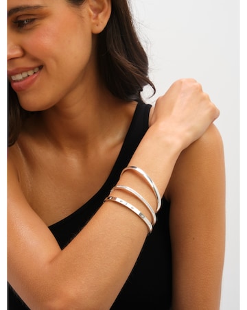 Jon Richard Platinum Plated Stainless Steel Polished Bangle