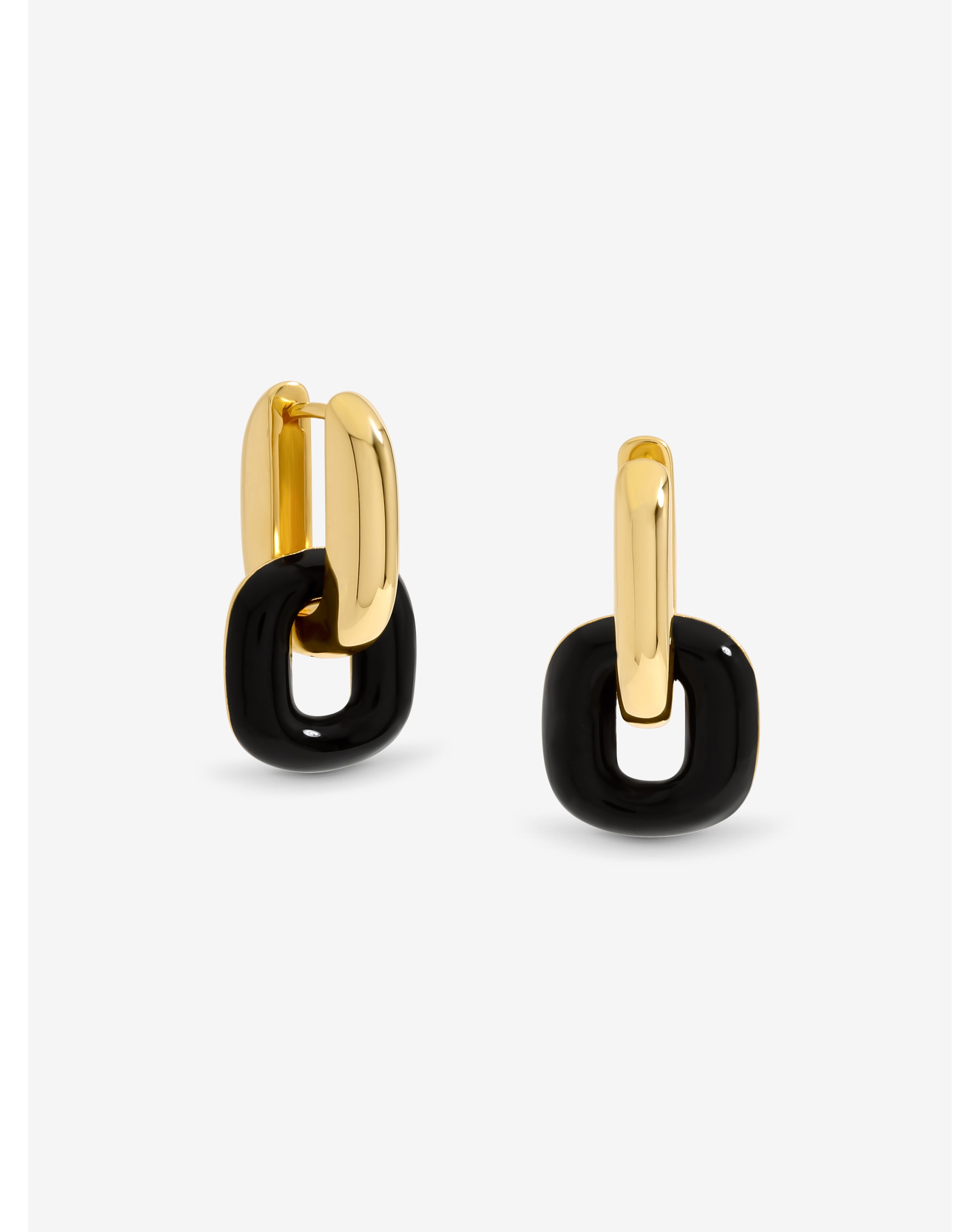 Jon Richard Gold And Link Jet Earrings