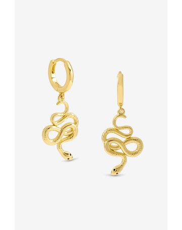 Jon Richard Gold Plated Snake Earrings