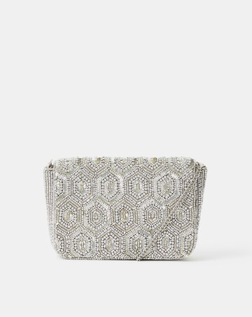 Accessorize Embellished Fold Over Clutch Bag