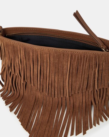 Suede Fringe Crossbody Bag