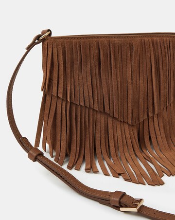 Suede Fringe Crossbody Bag