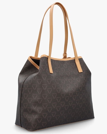 Valentino Bags Lady Brown Multi Repeat Logo Shopper Bag