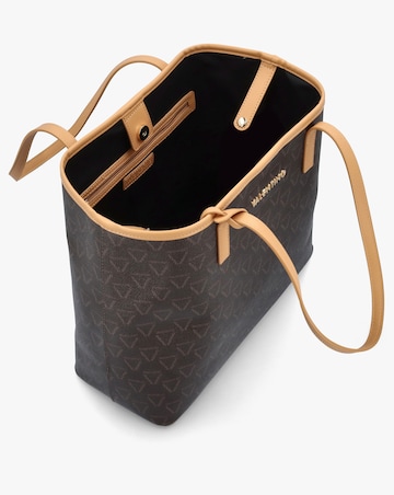 Valentino Bags Lady Brown Multi Repeat Logo Shopper Bag