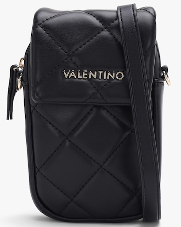 Valentino Bags Ocarina Quilted Black Mobile Phone Case On A Strap