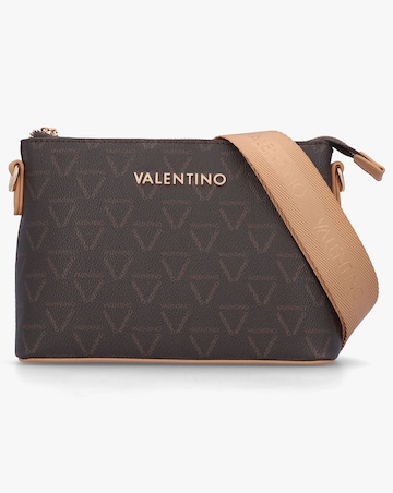 Valentino Bags Lady Brown Multi Repeat Logo Pochette Bag