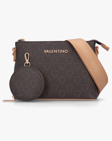 Valentino Bags Lady Brown Multi Repeat Logo Pochette Bag