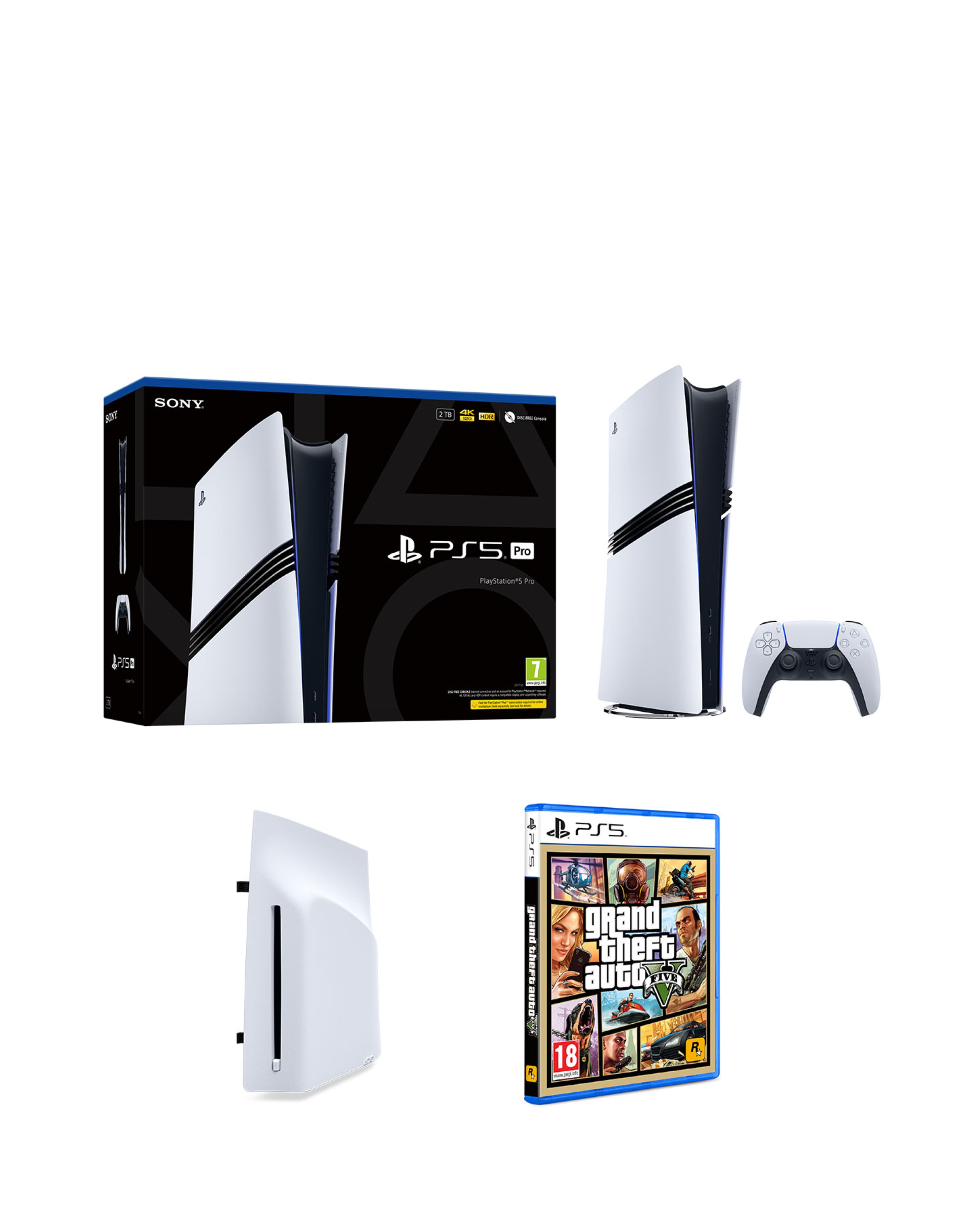 New In - PS5 Pro, Disc Drive + GTA V