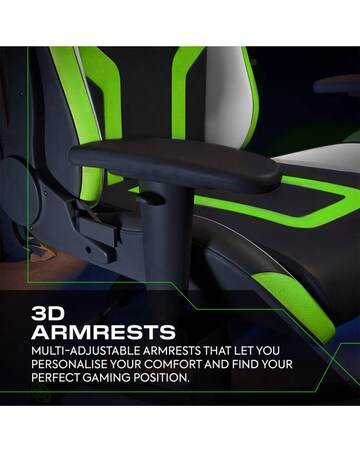 X Rocker Agility Compact Ergonomic PC Gaming Chair for Juniors - Green