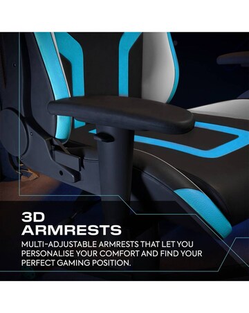 X Rocker Agility Compact Ergonomic PC Gaming Chair for Juniors - Blue