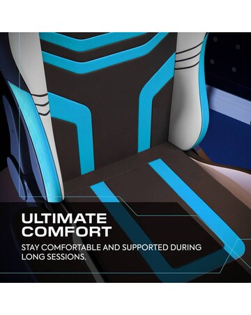 X Rocker Agility Compact Ergonomic PC Gaming Chair for Juniors - Blue