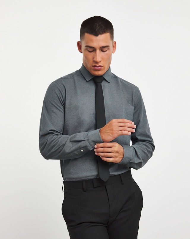 Jacamo Cutaway Collar Pique Formal Shirt