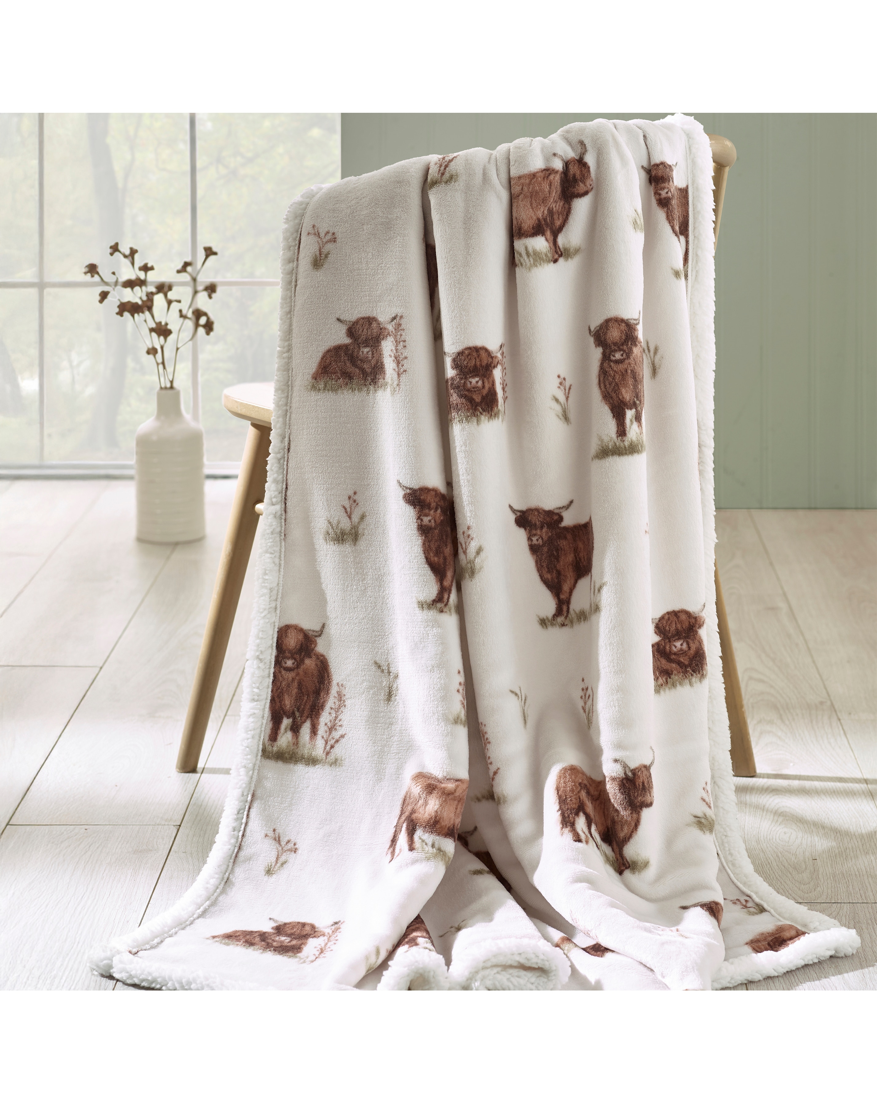 Catherine Lansfield Highland Cow Throw