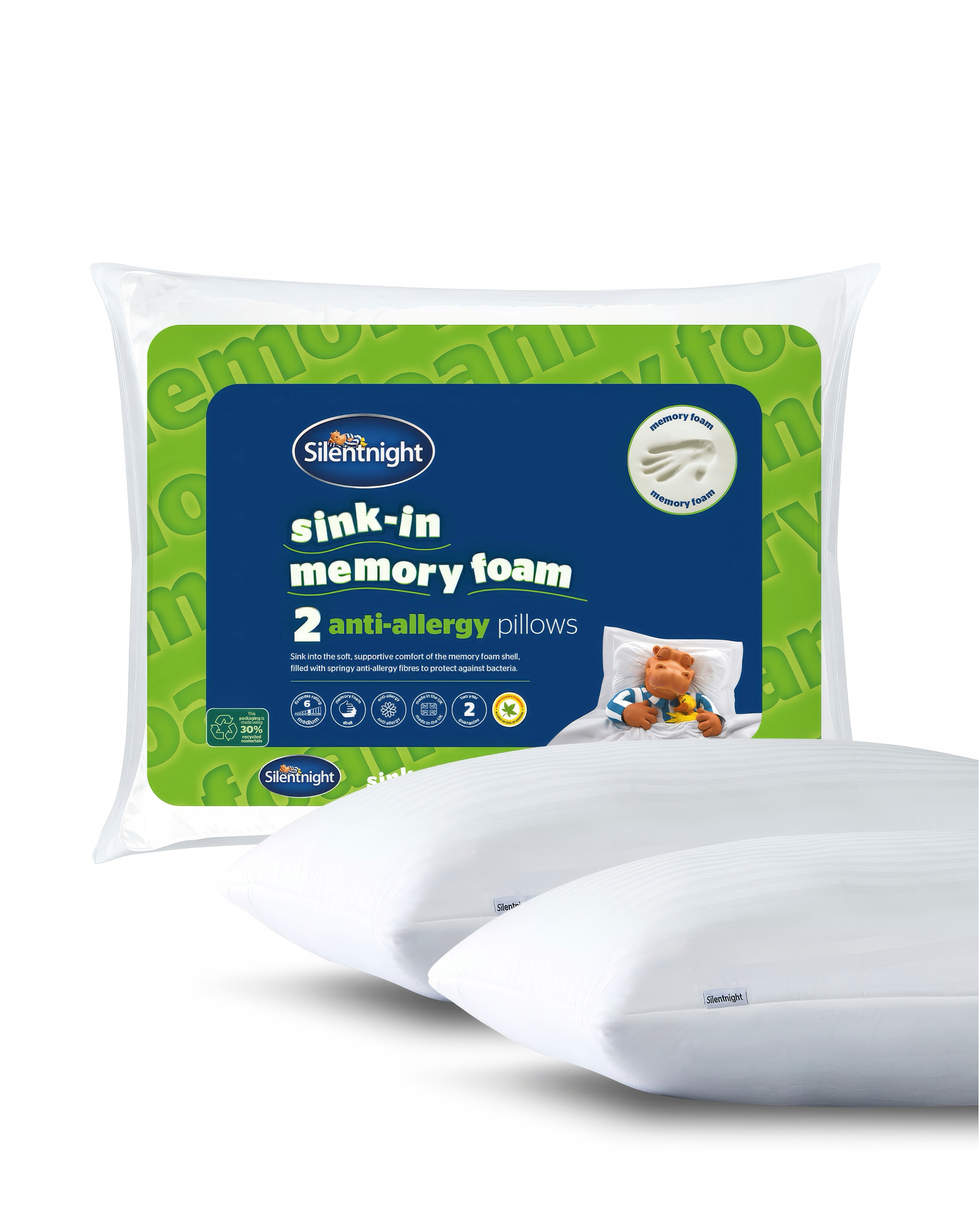 Silentnight Anti-Allergy 2 Pack Pillow