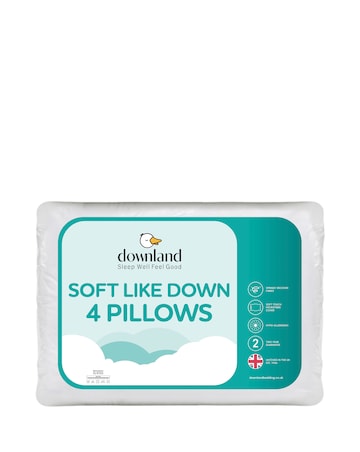 Downland Soft Like Down Pack of 4 Pillows