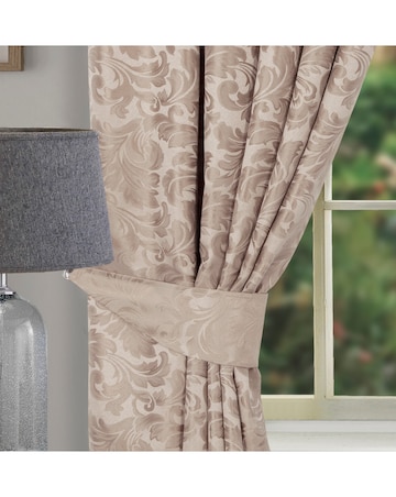 Buckingham Jacquard Light Filtering Pencil Pleat Lined Curtains
