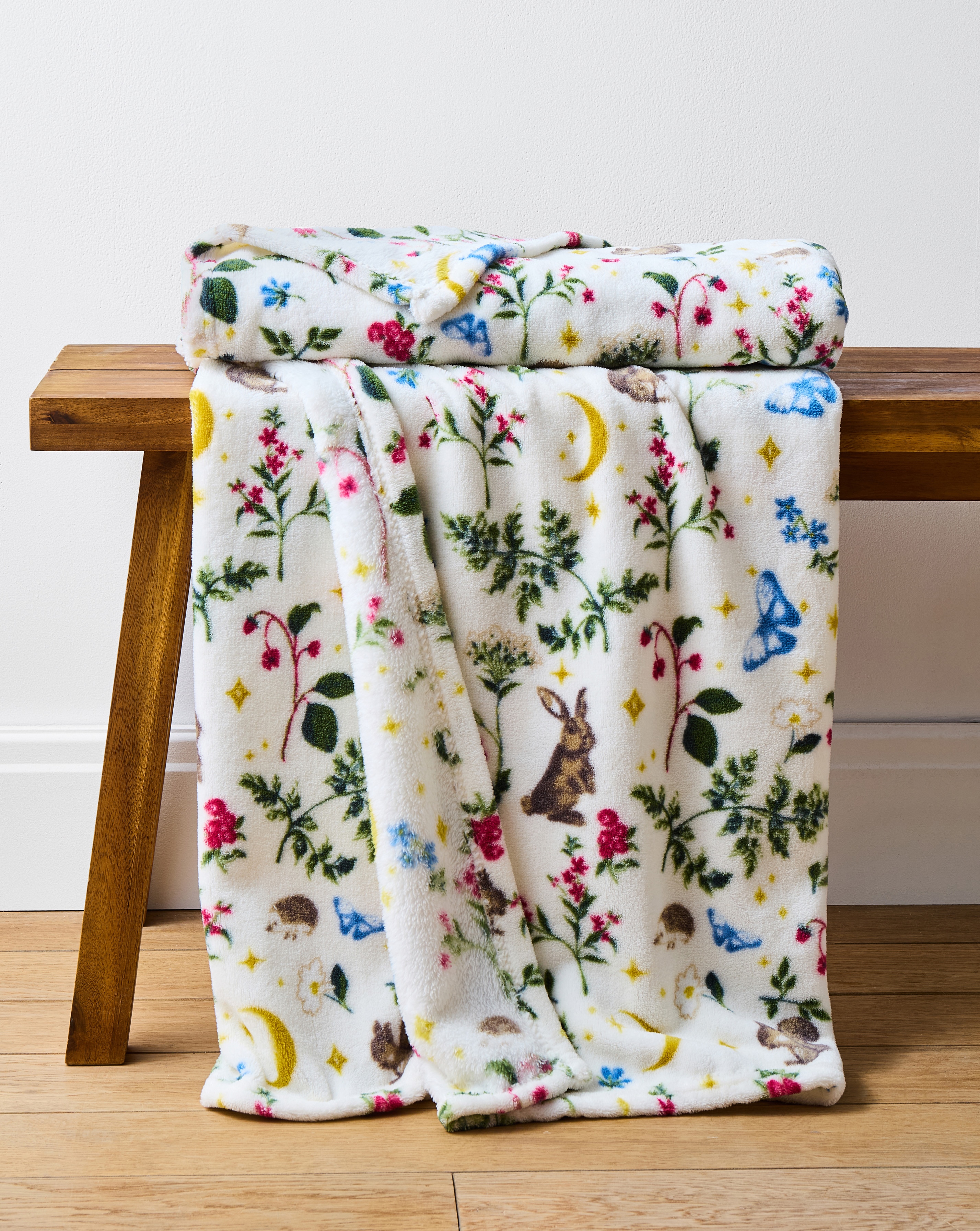 New In - Woodland Animals Fleece Throw