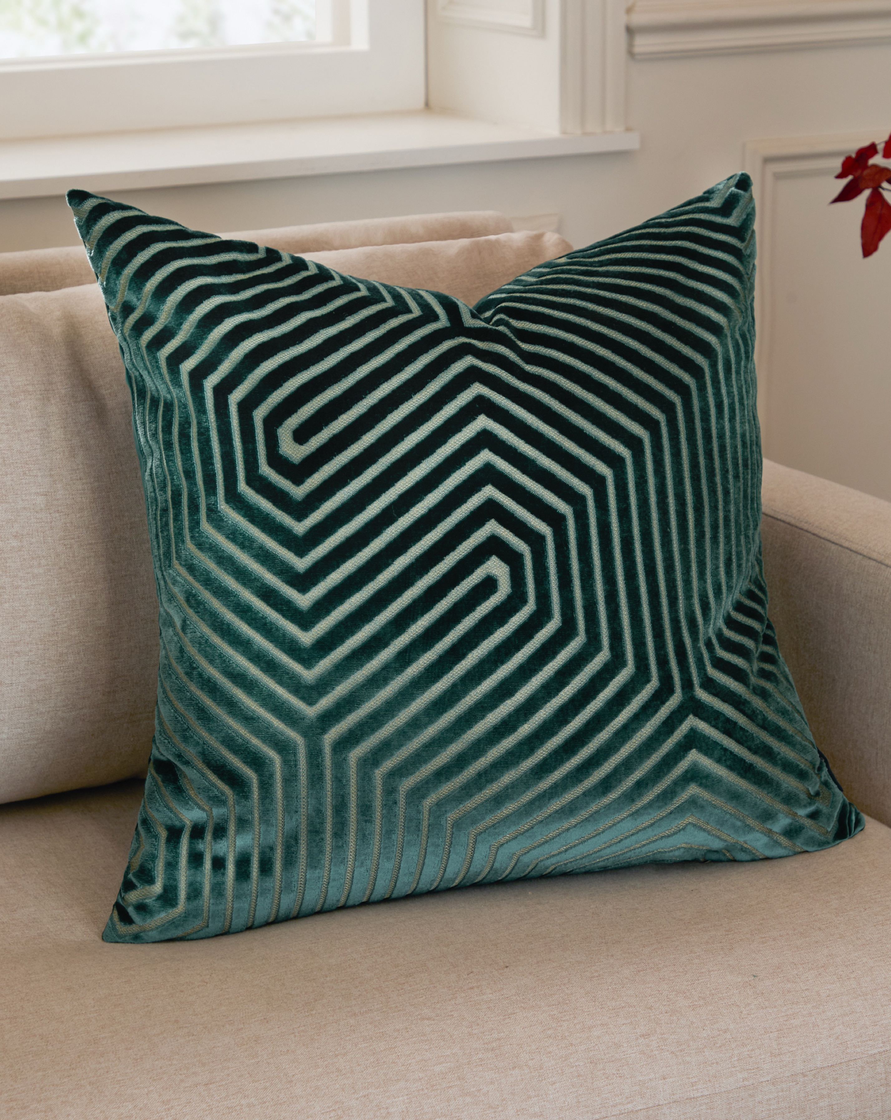 New In - Paoletti Velvet Large Cushion Cover