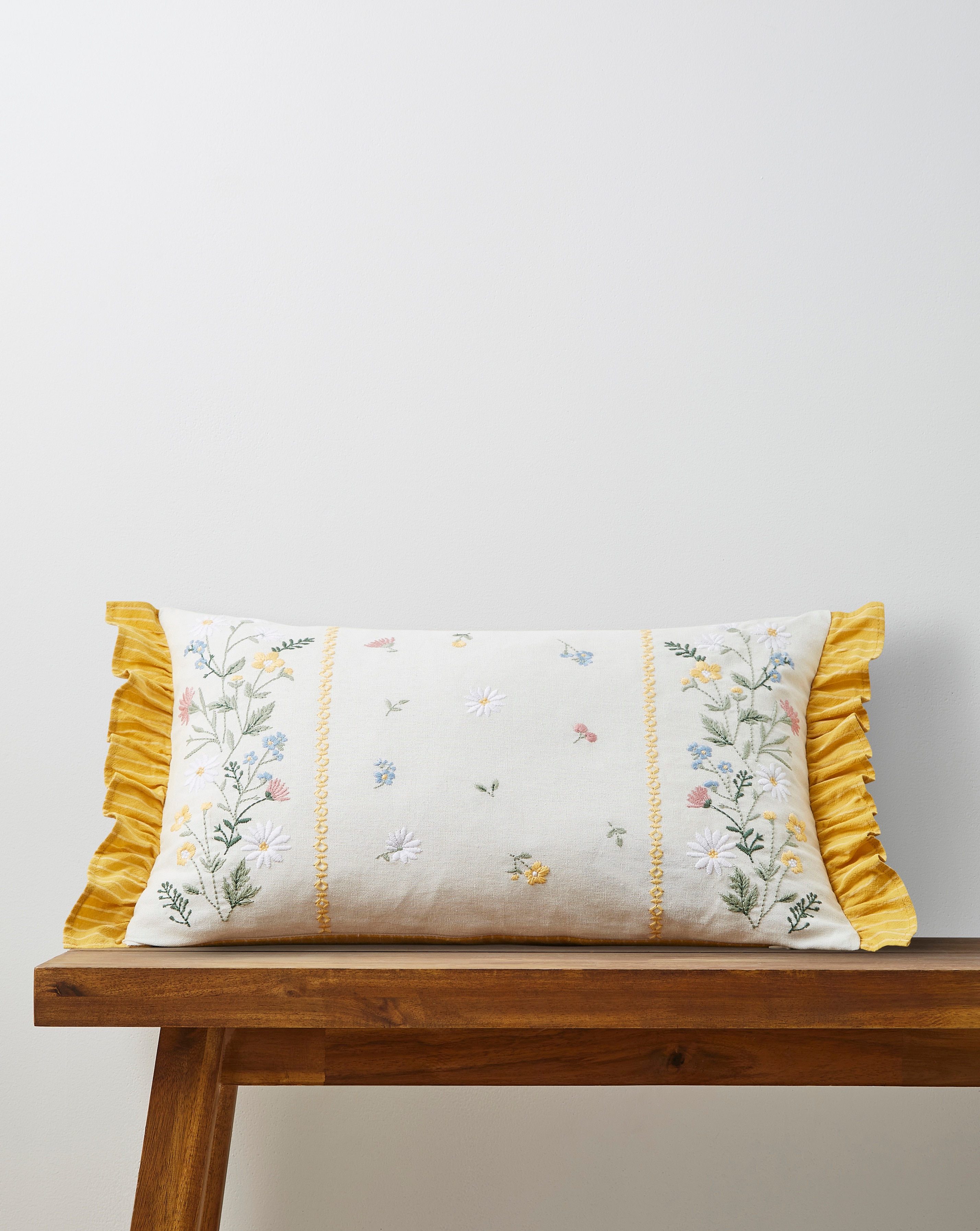 New In - Olivia Floral Ruffle Boudoir Cushion