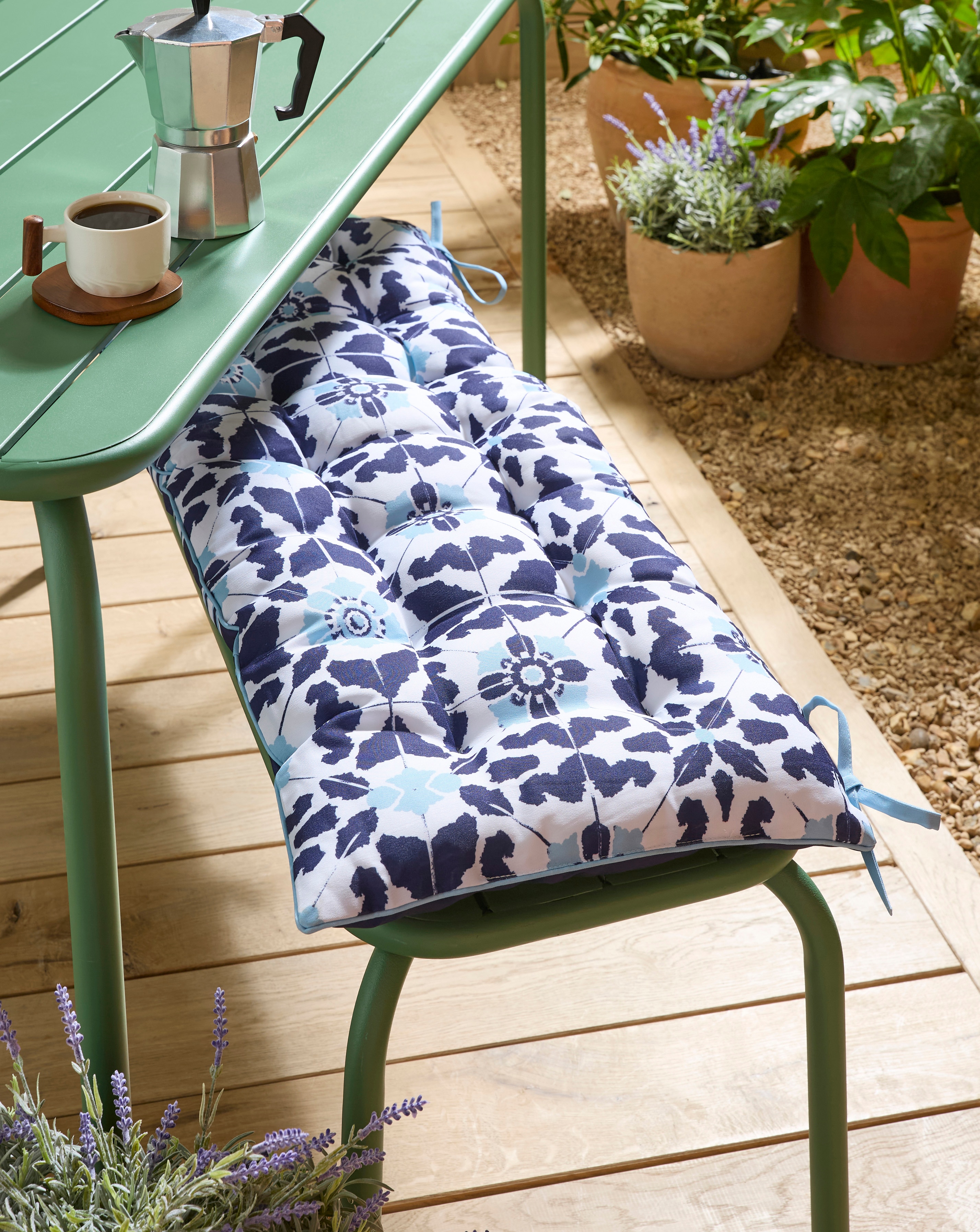 New In - Tile Stripe Print Outdoor Benchpad