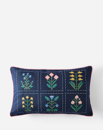 Julipa Lana Floral Embroidered Boudoir Cushion